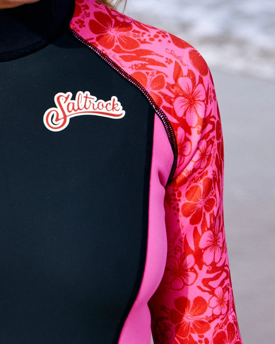 Hibiscus - Womens Full Wetsuit - Pink