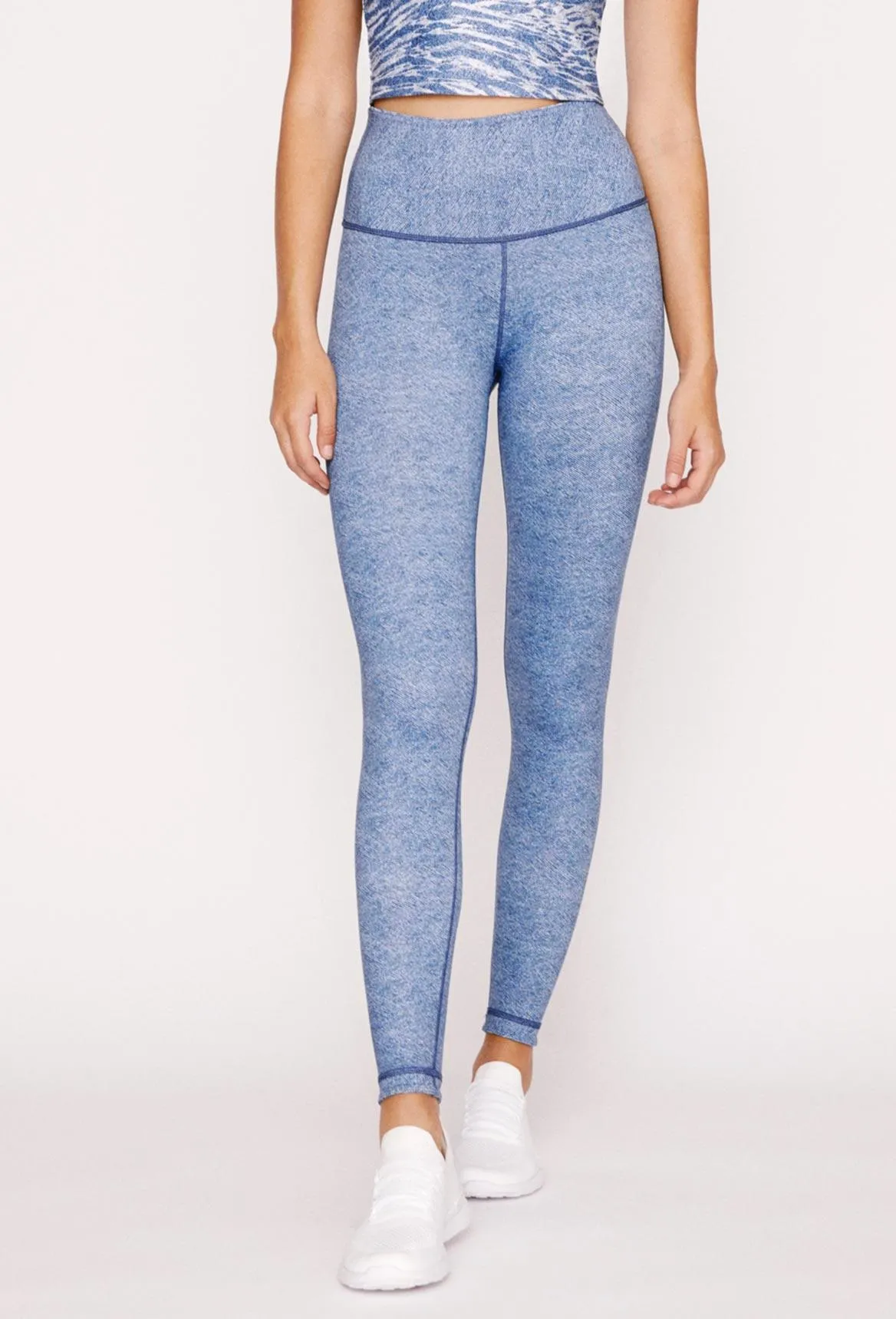 High-Waist Reversible Stone Denim Tigress Legging