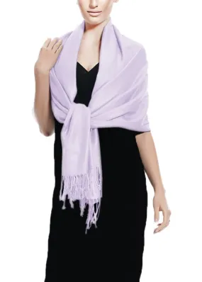 Iced Lavender Peach Couture Soft Silky Rayon Pashmina Shawl Wrap Scarf in Solid Color