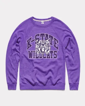 K-State Wildcats Mascot Arch Purple Crewneck