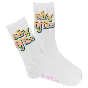 K.Bell Women's Out of Office Active Novelty Crew Sock