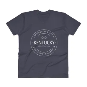 Kentucky - V-Neck T-Shirt - Latitude & Longitude