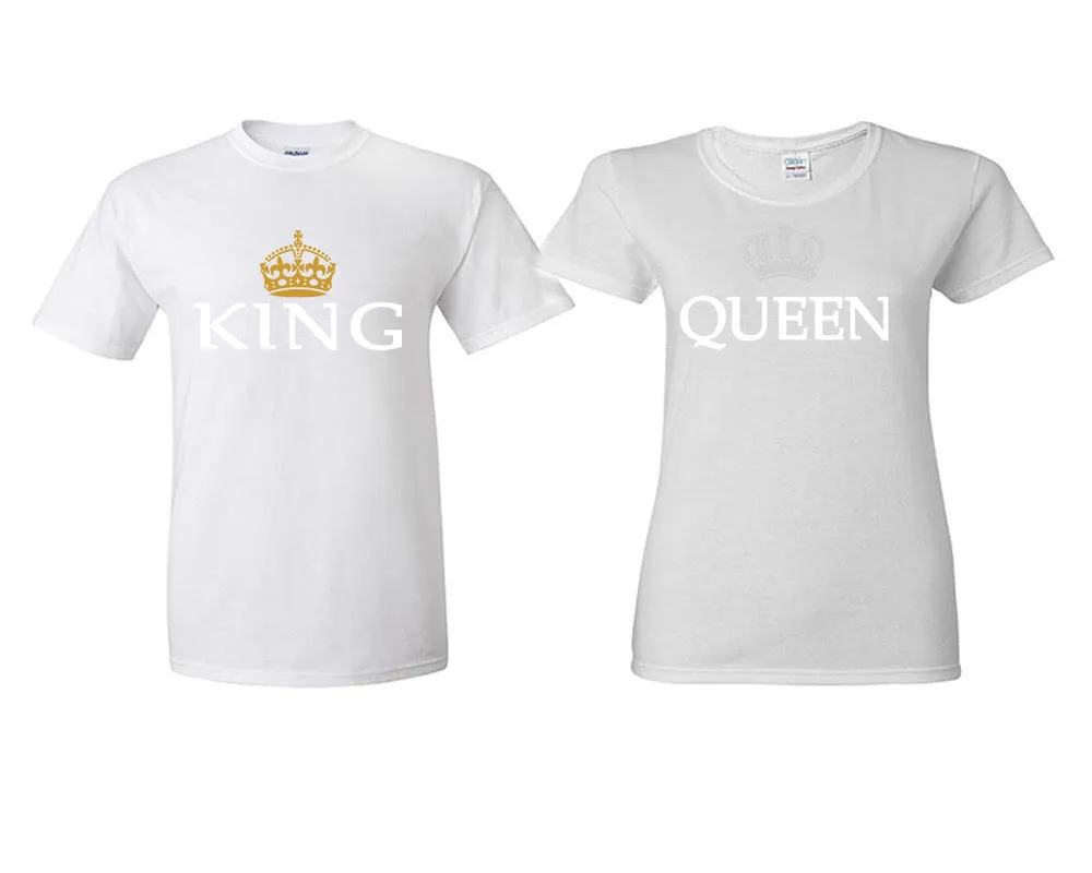 King and Queen Couple Matching Shirts, Design Man and Woman Shirts