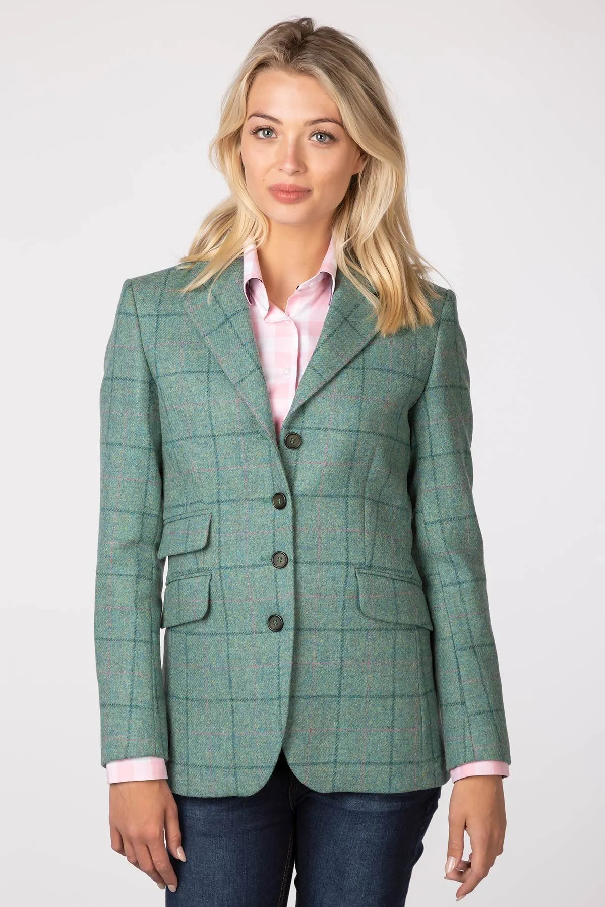 Ladies Long Tweed Blazer - Ella