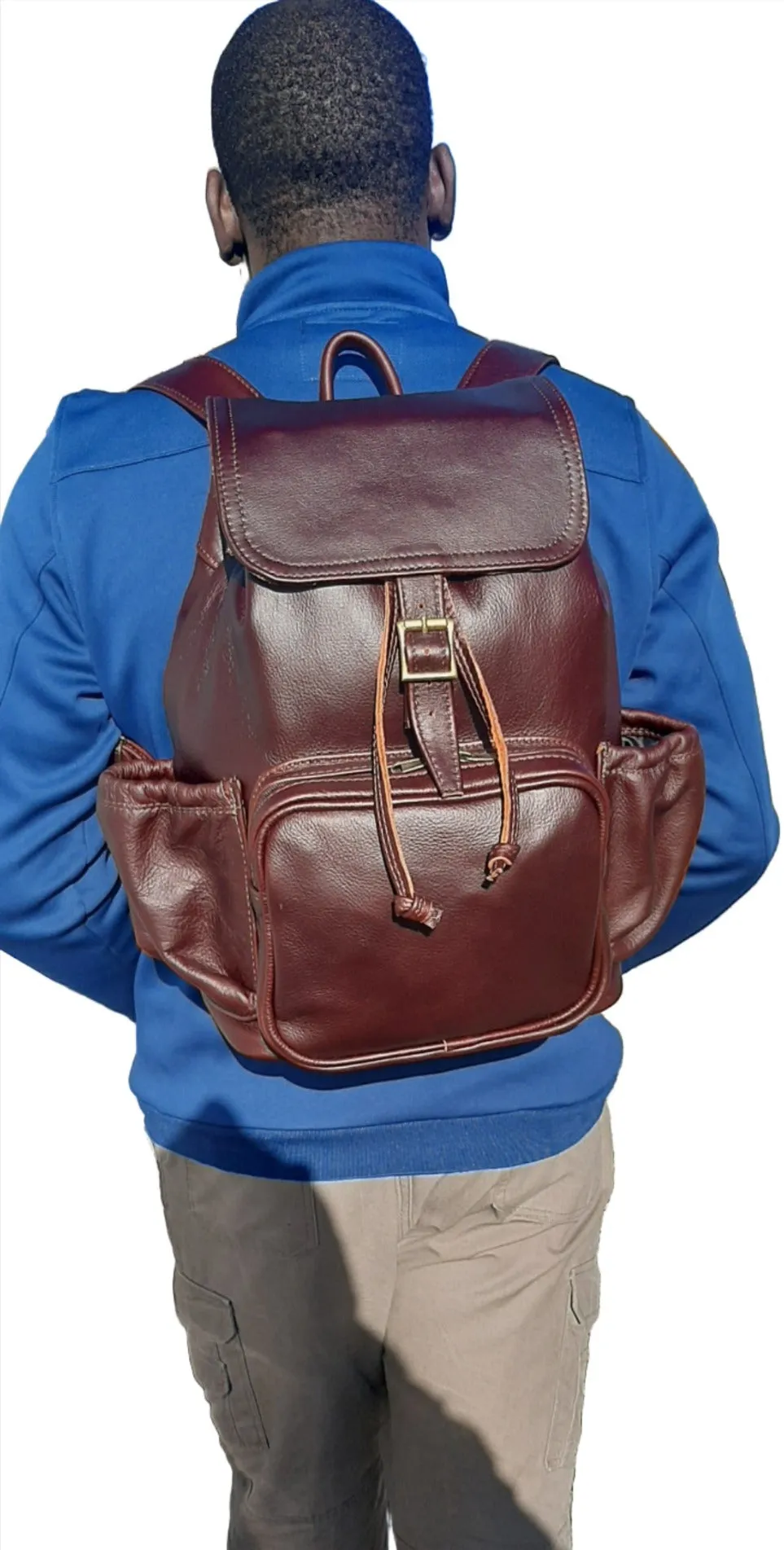 Leather Backpacks with flap XL