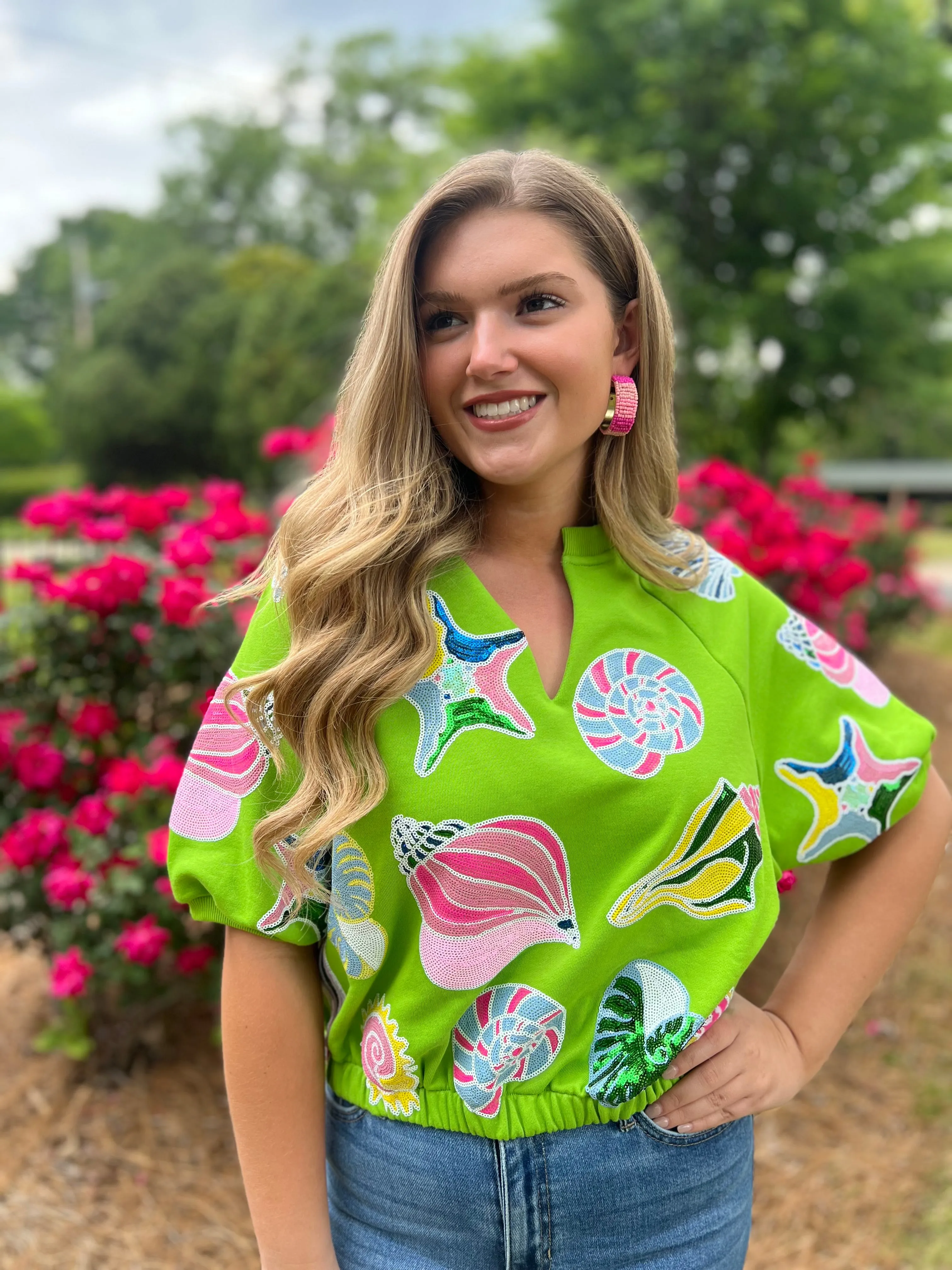 Lime Green Sea Life Top