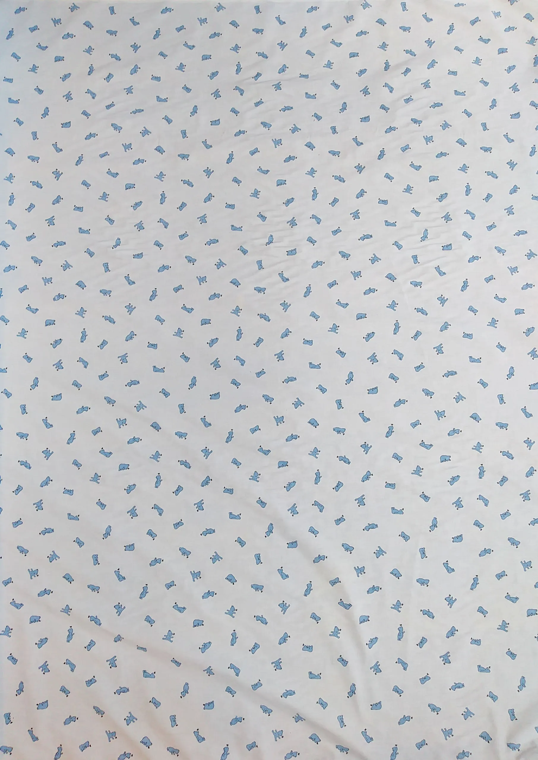 Little Blue Bear Fabric - Cotton