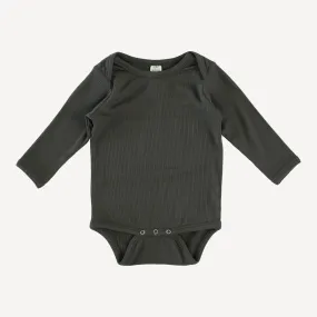 long sleeve lap neck bodysuit | beluga | modal skinny rib