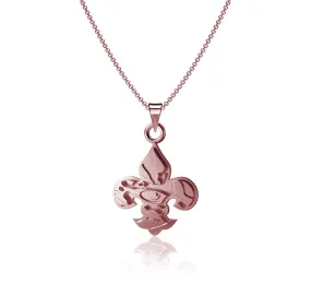 Louisiana State University Fleur de Lis Necklace - Rose Gold