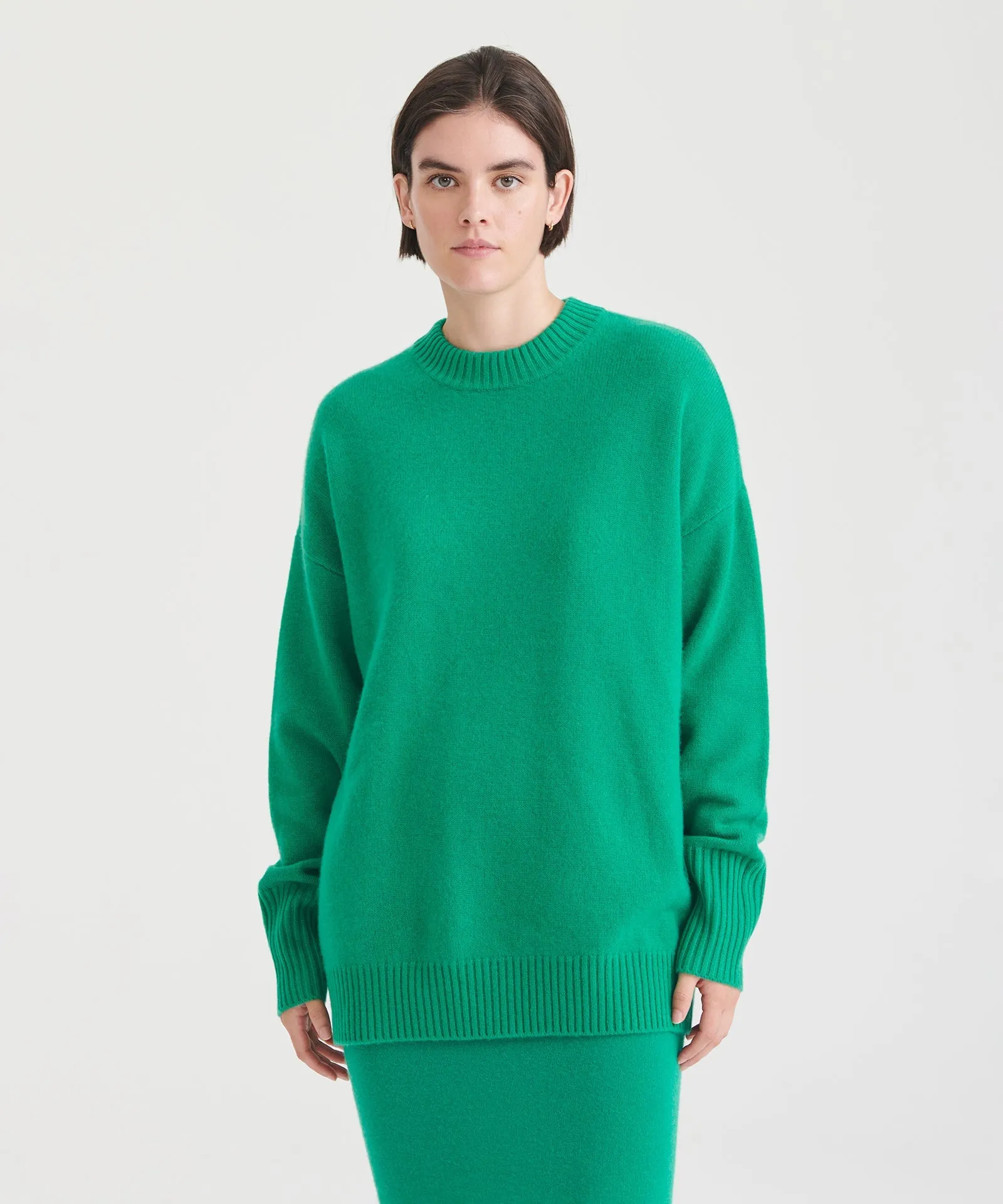 Luxe Cashmere Oversized Crewneck Sweater