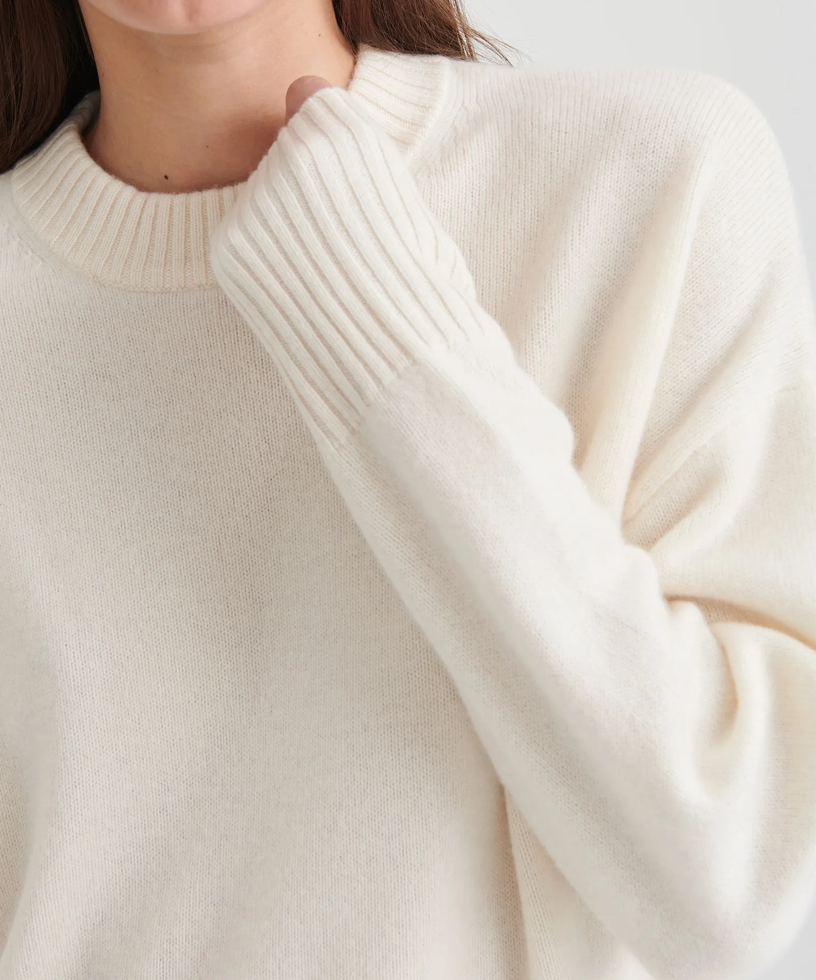 Luxe Cashmere Oversized Crewneck Sweater