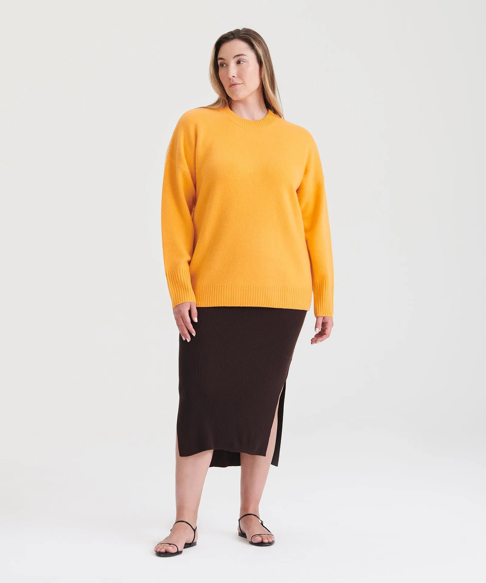 Luxe Cashmere Oversized Crewneck Sweater