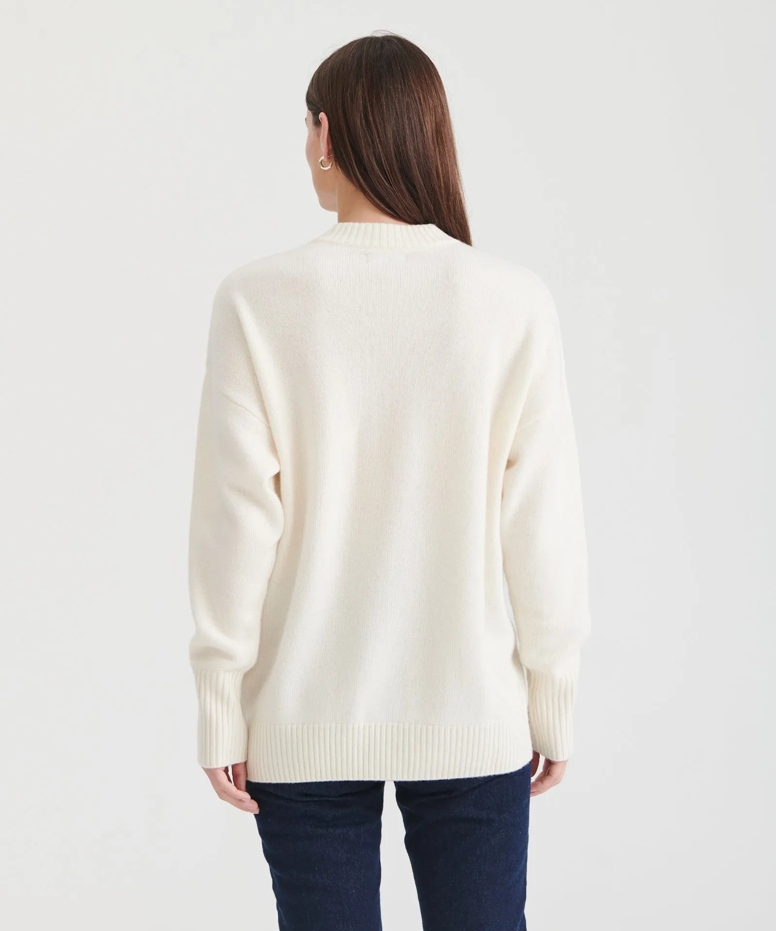 Luxe Cashmere Oversized Crewneck Sweater