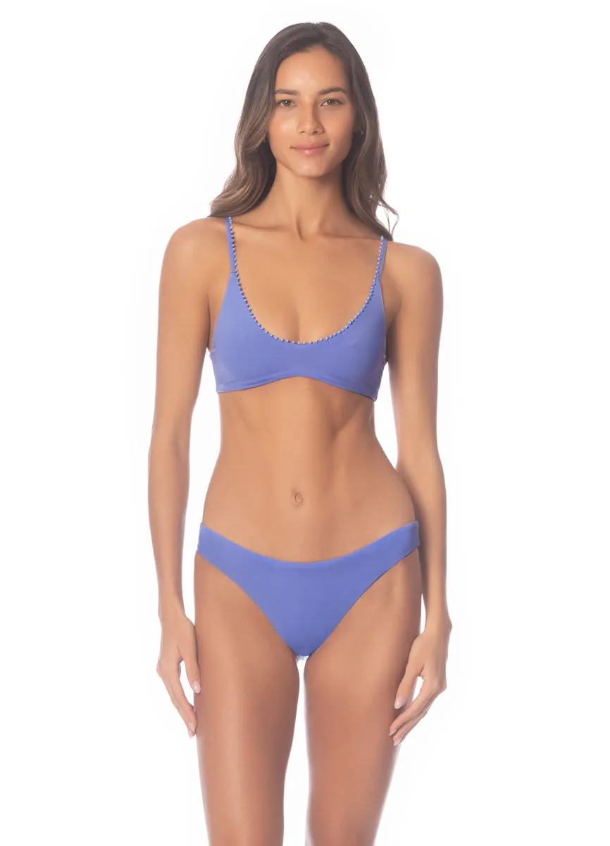 Maaji Deep Periwinkle Flirt Low Rise Thin Side  Bikini Bottom