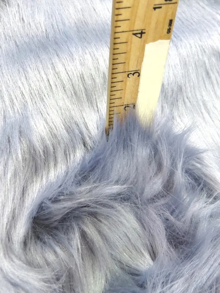 Mango Solid Shaggy Long Pile Faux Fur Fabric / Sold By The Yard (Second Quality Goods)