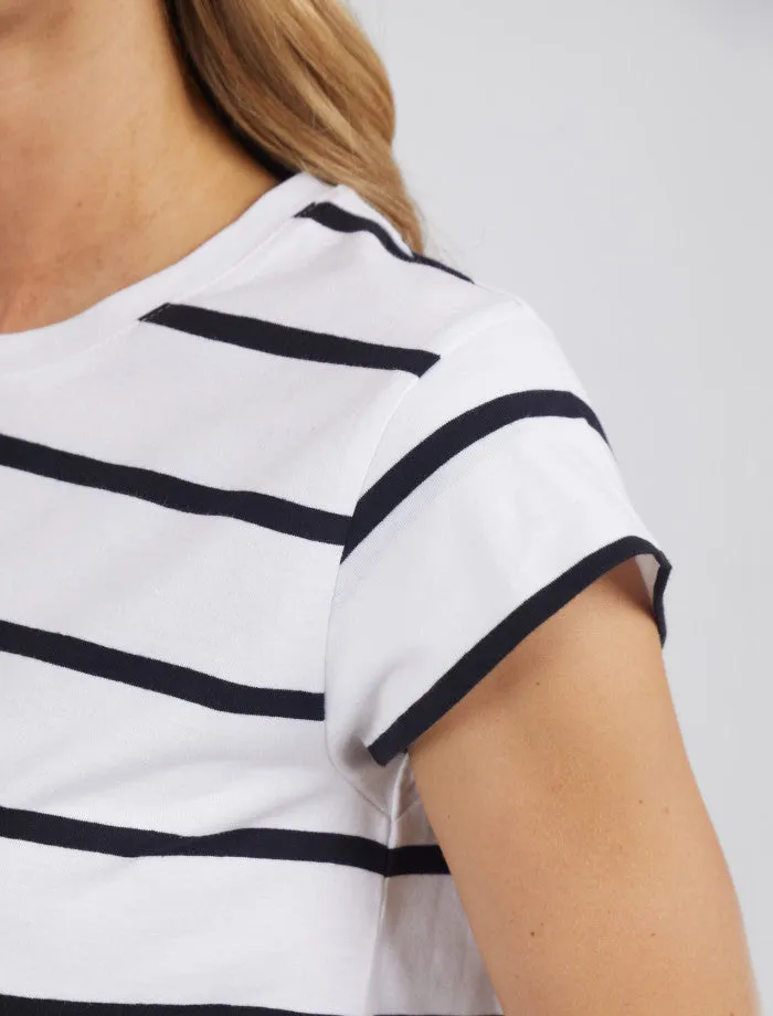 Manly Stripe Tee (Black/White Stripe)