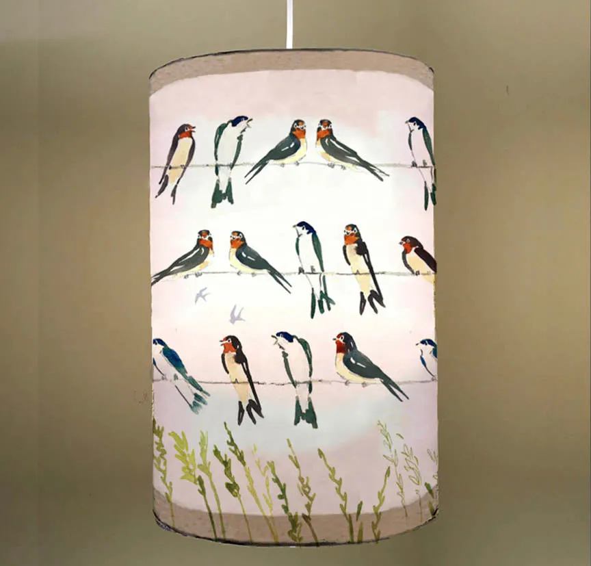 Martins flight path Fabric Lampshade