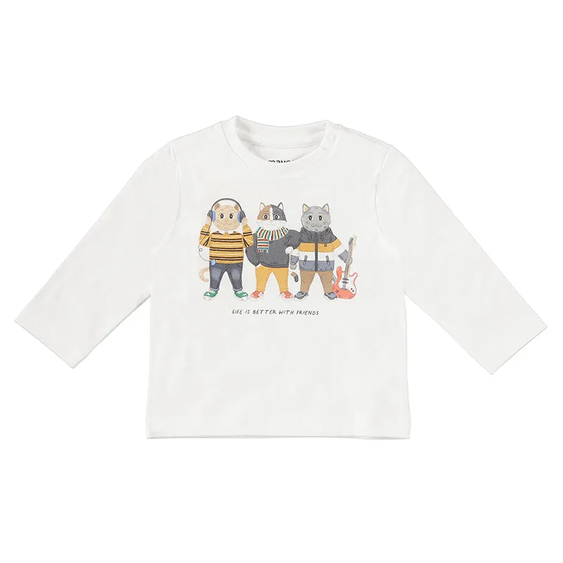 Mayoral Baby L/s  Cat  T-Shirt 2075-10