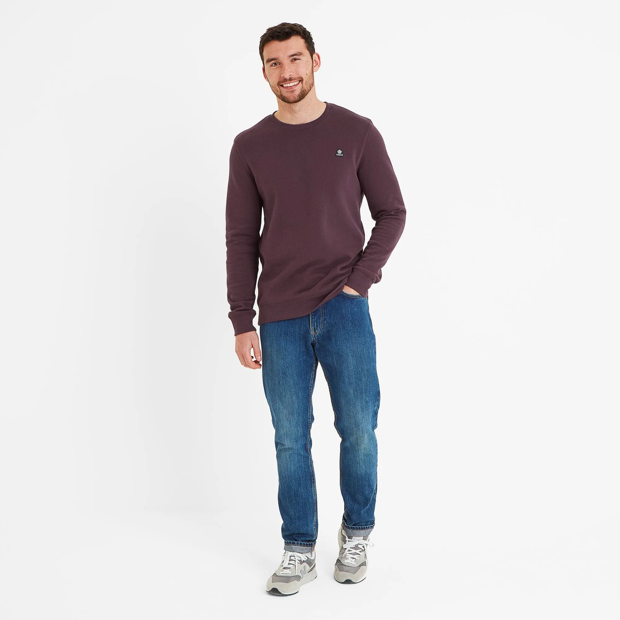 Mellor Mens Sweat - Deep Port