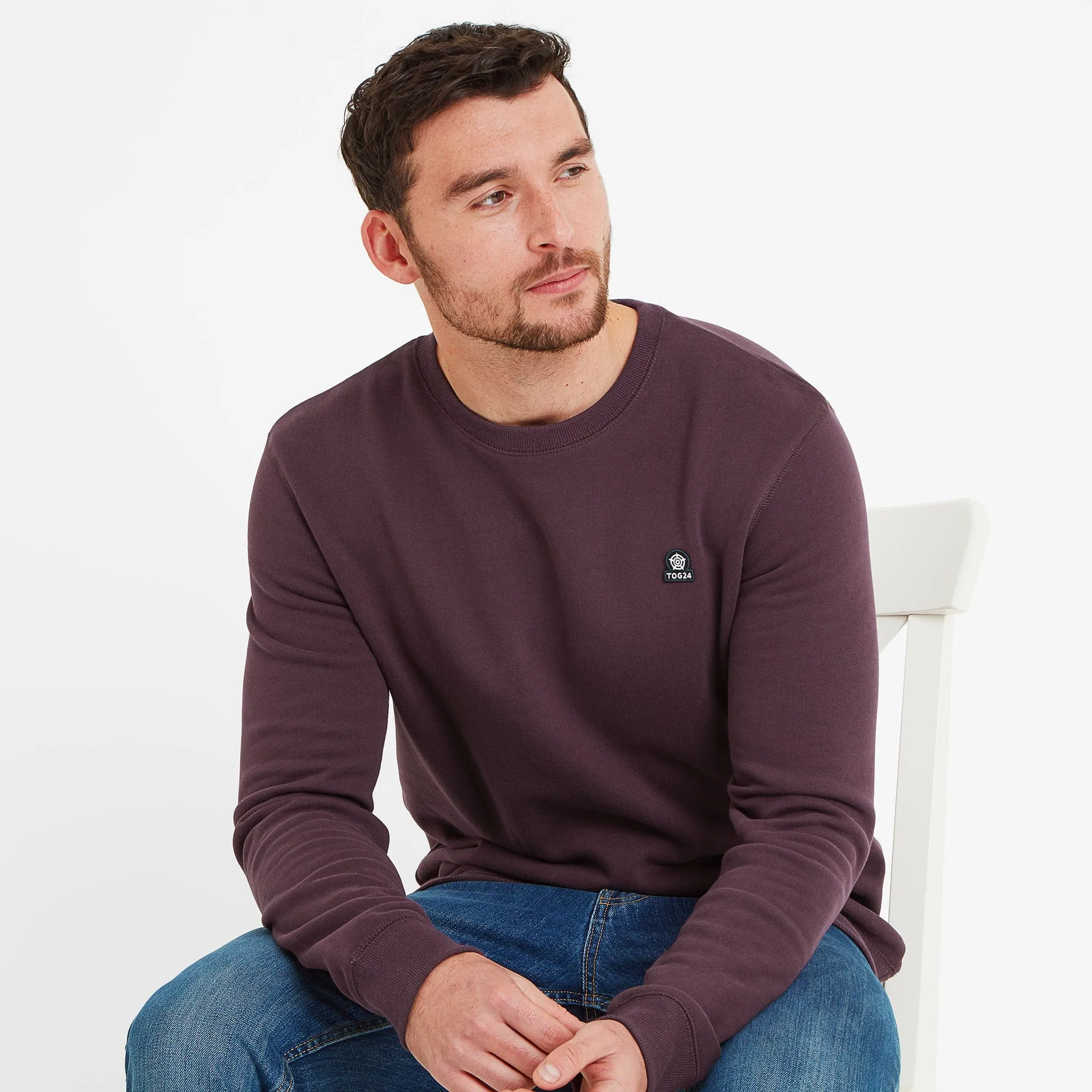 Mellor Mens Sweat - Deep Port