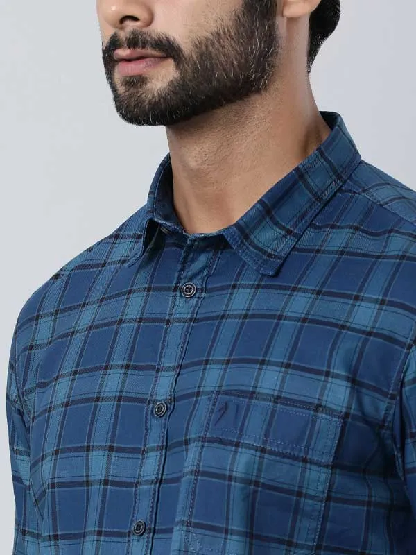 Men Checked Half Sleeve Cotton Shirt