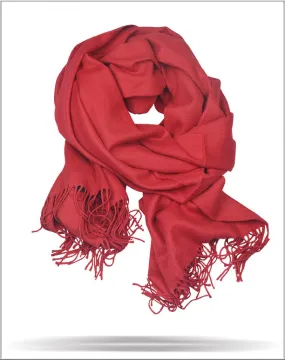 Men's Solid Scarf Red