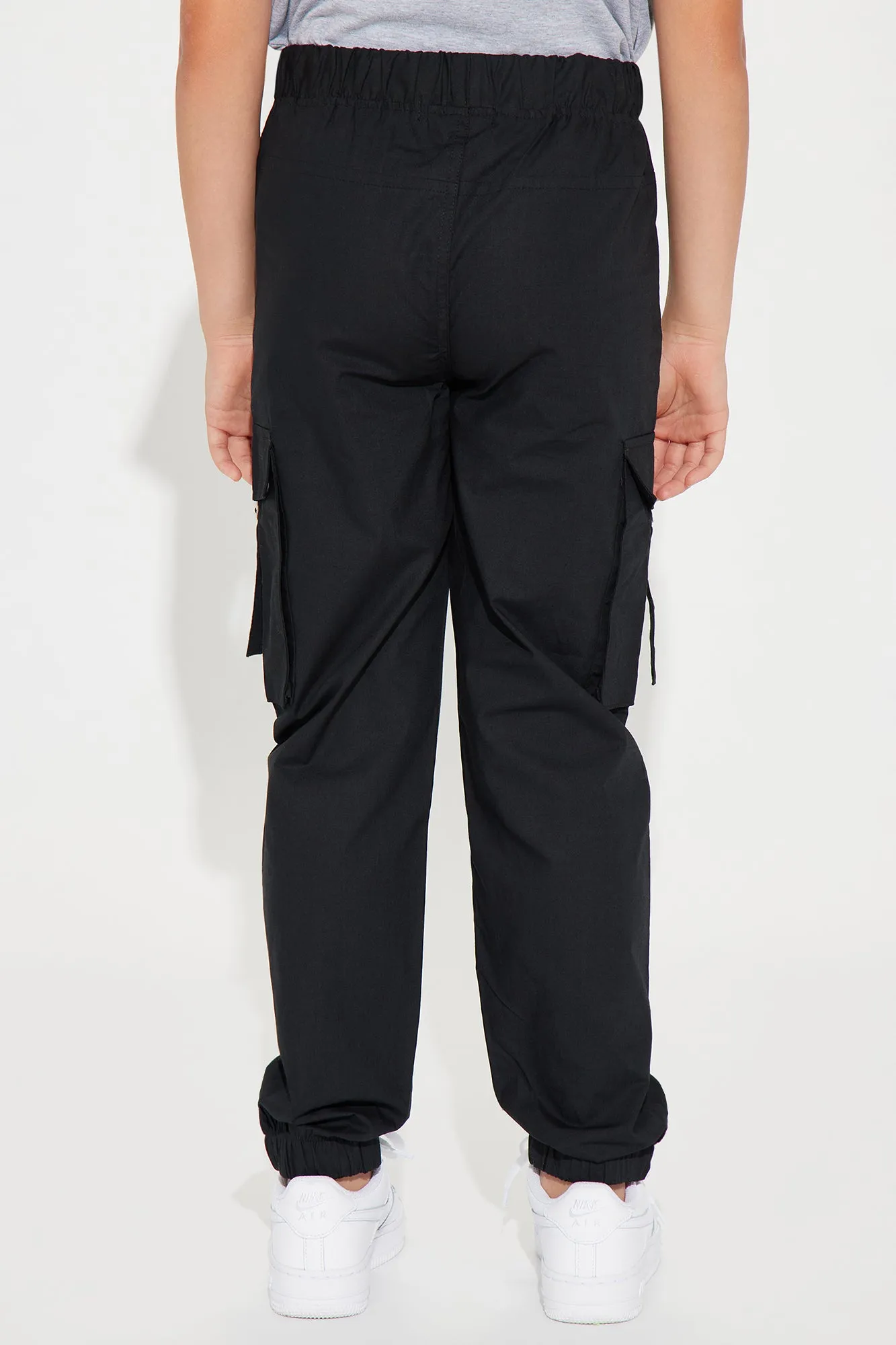 Mini Cargo Poplin Pants - Black