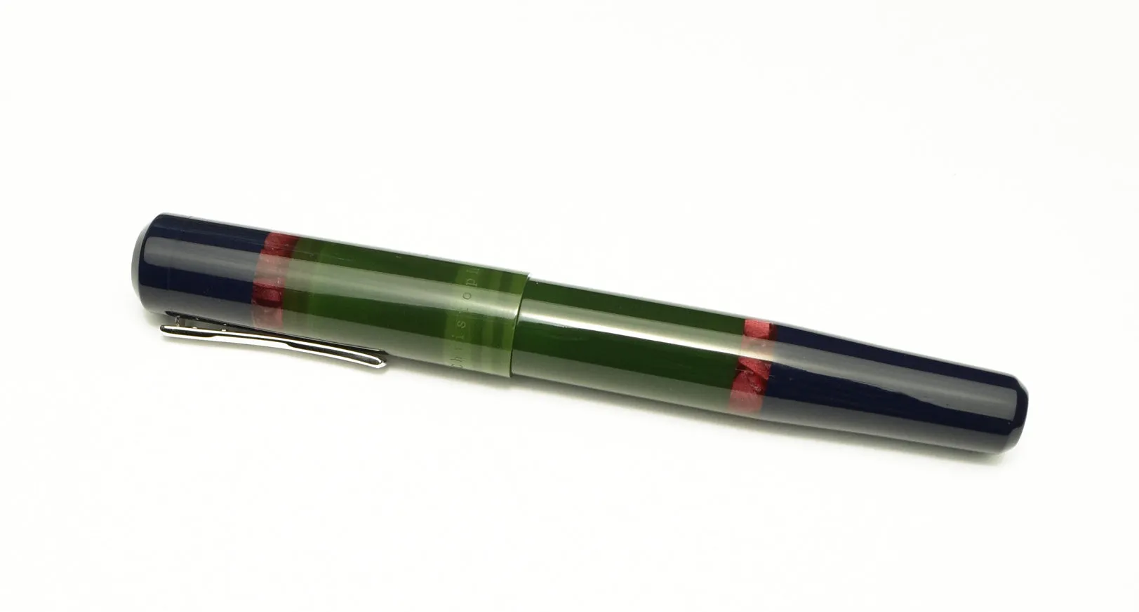 Model 19 Fountain Pen - Navy Blue Vintage Green Cranberry SE