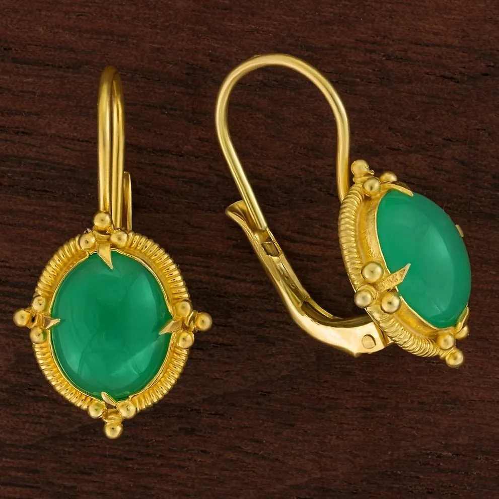 Narcissus Chrysoprase Earrings