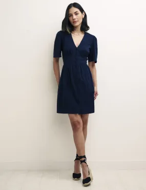 Navy Mietta Mini Dress