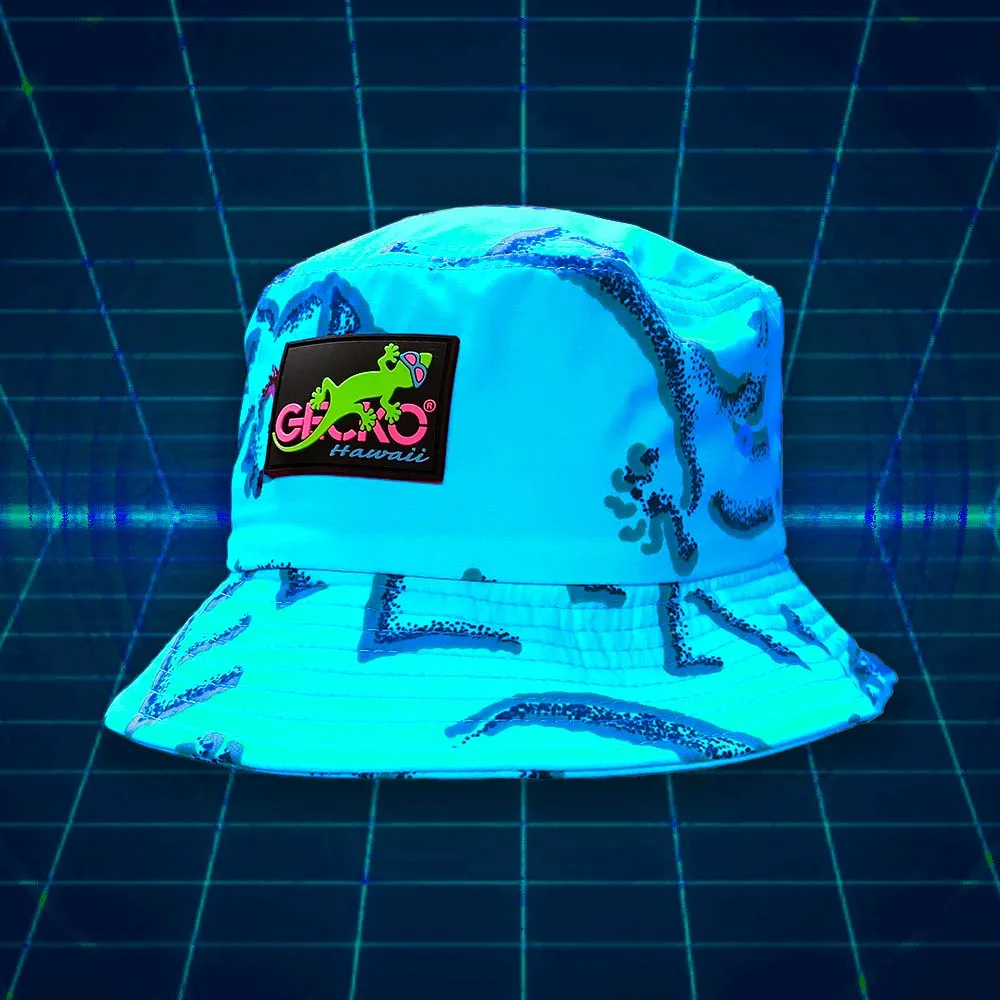 Neon Mint Gecko Petro Bucket Hat