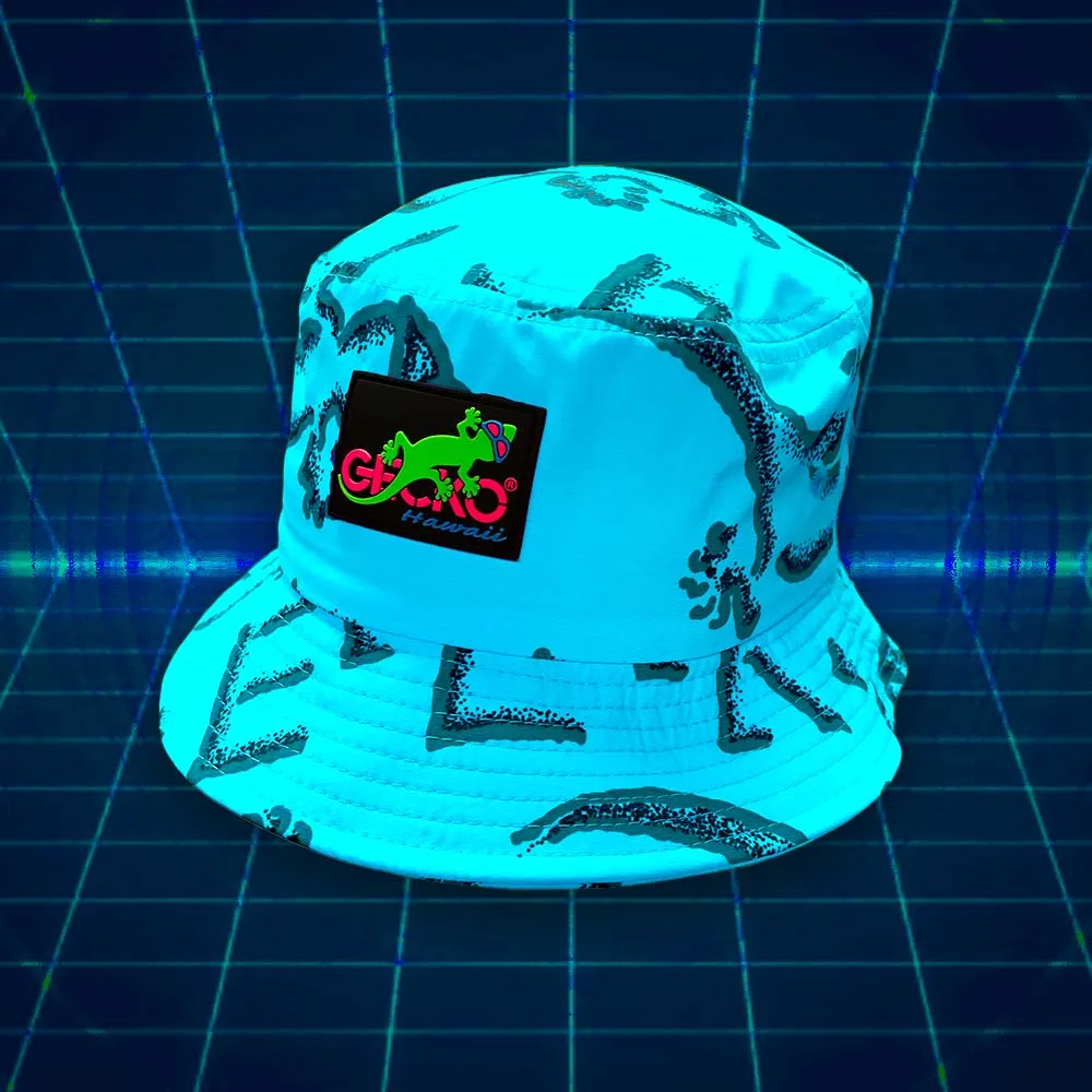 Neon Mint Gecko Petro Bucket Hat