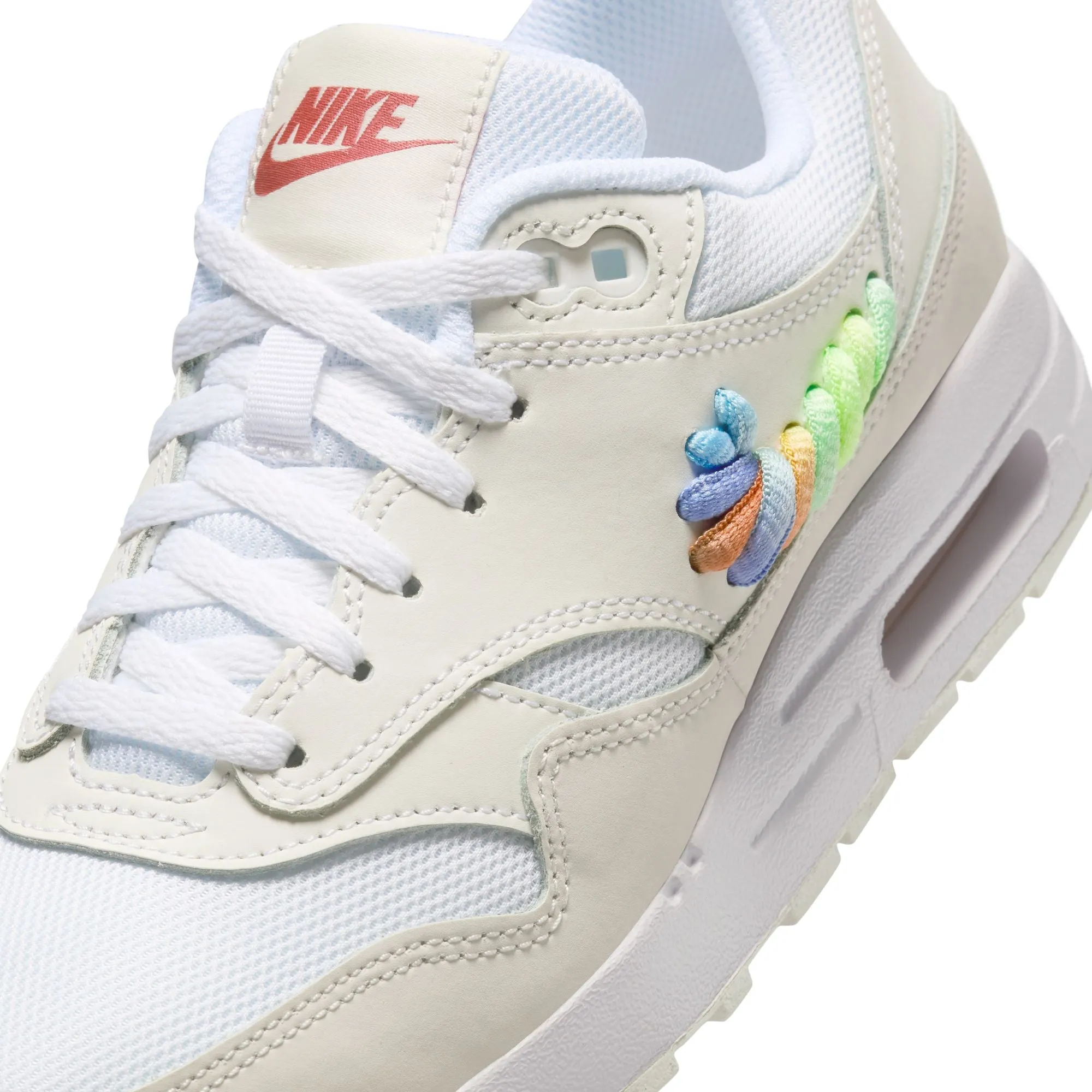 Nike Air Max 1 SE GS (White/Multi-Color/Dark Pony)