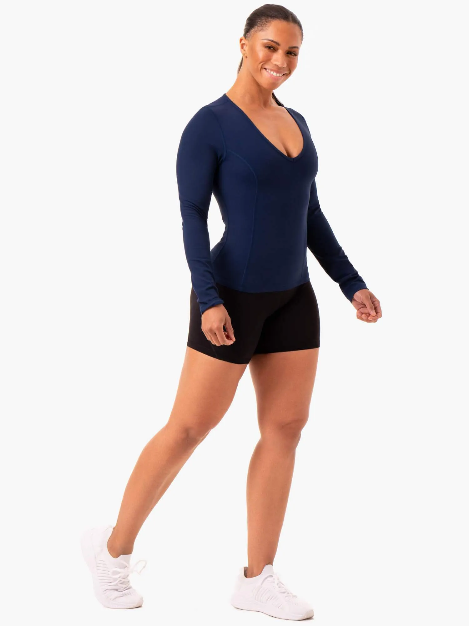 NKD Align Long Sleeve Training Top - Navy