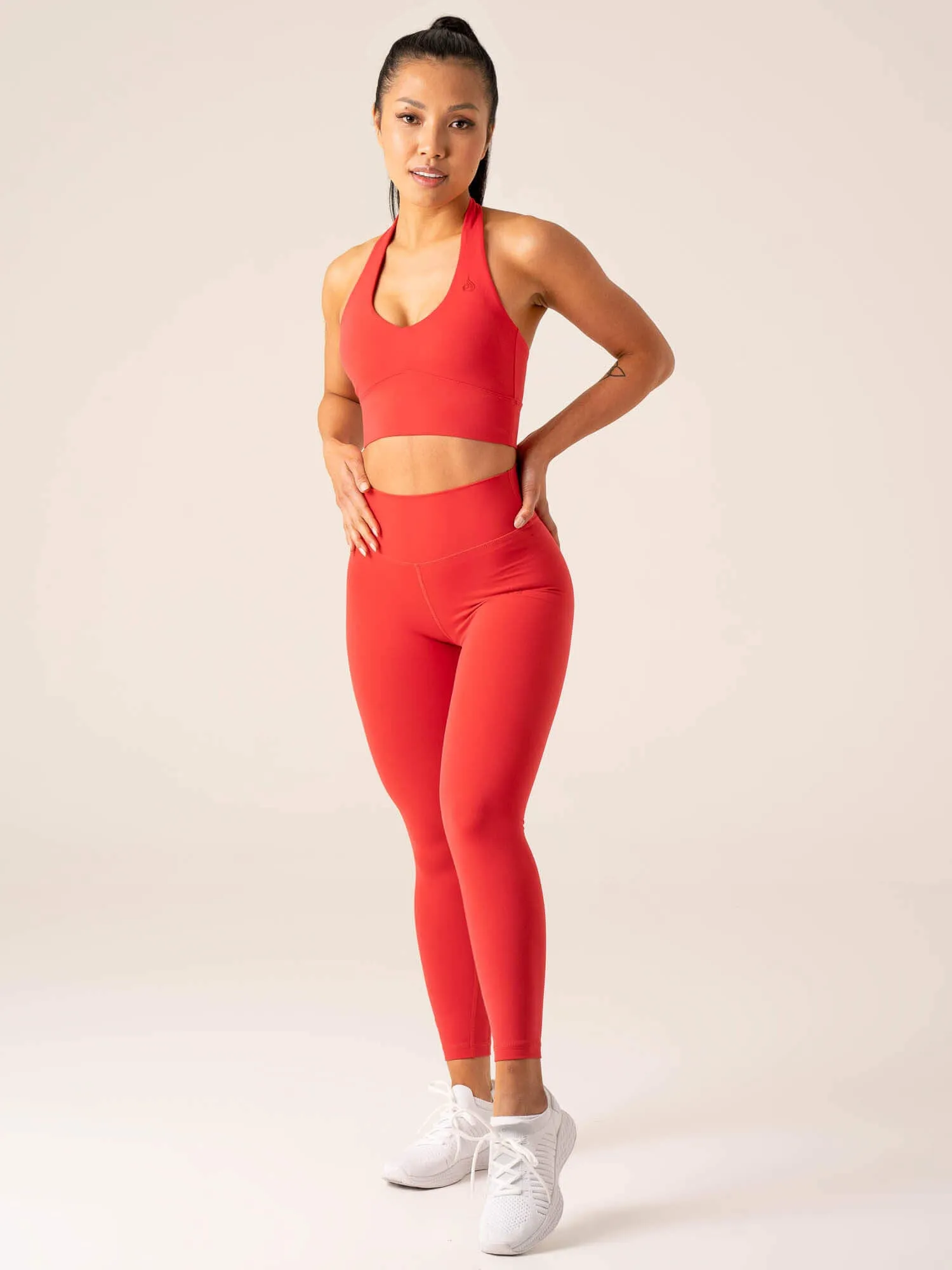 NKD Arch Halter Sports Bra - Red