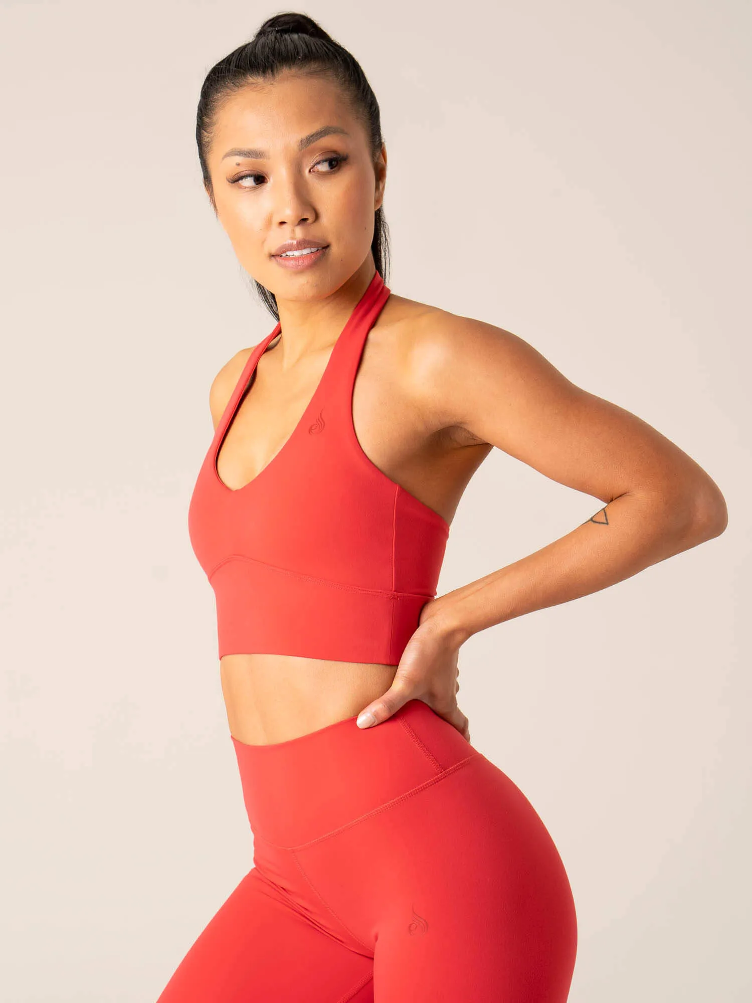 NKD Arch Halter Sports Bra - Red