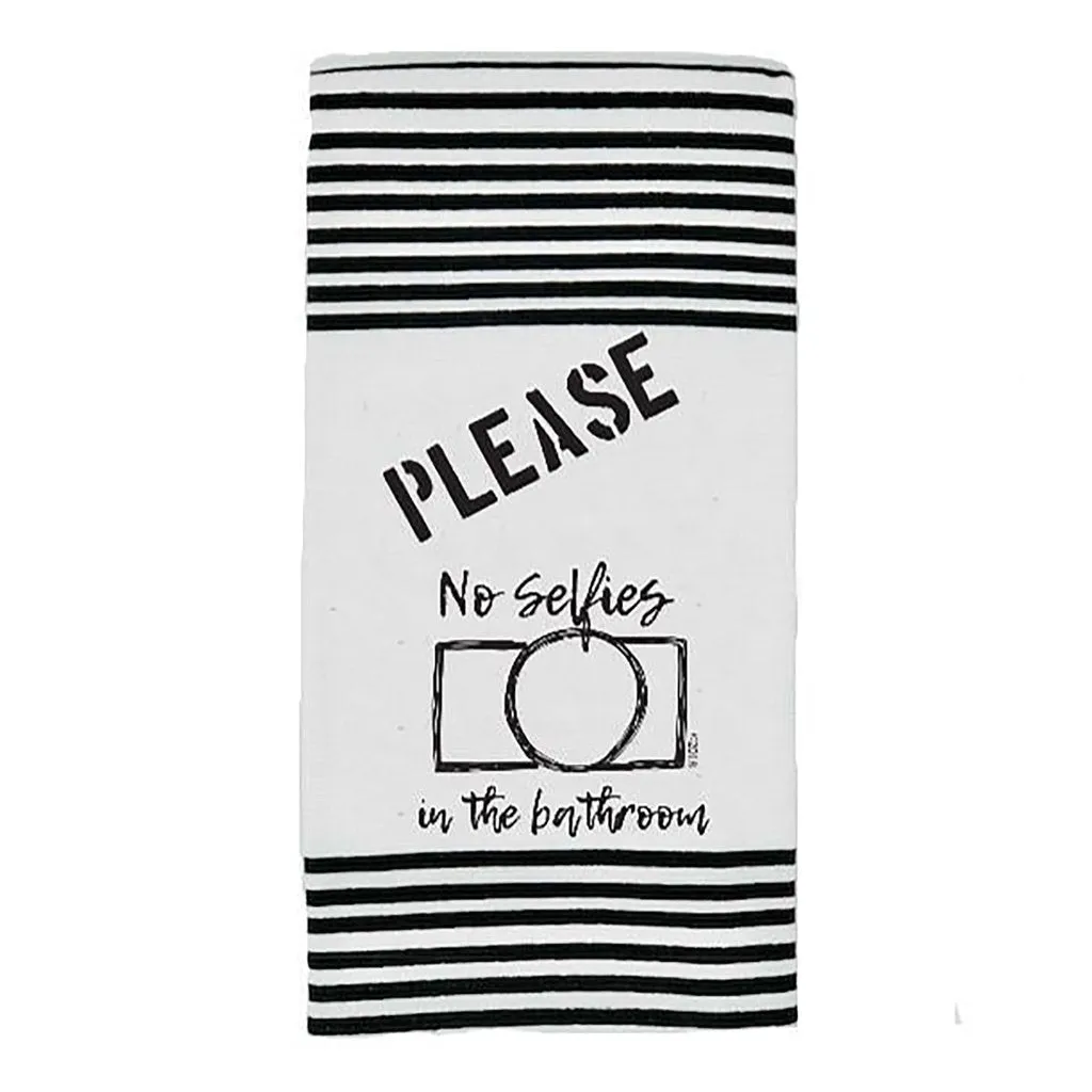 No Selfies Terry Towel