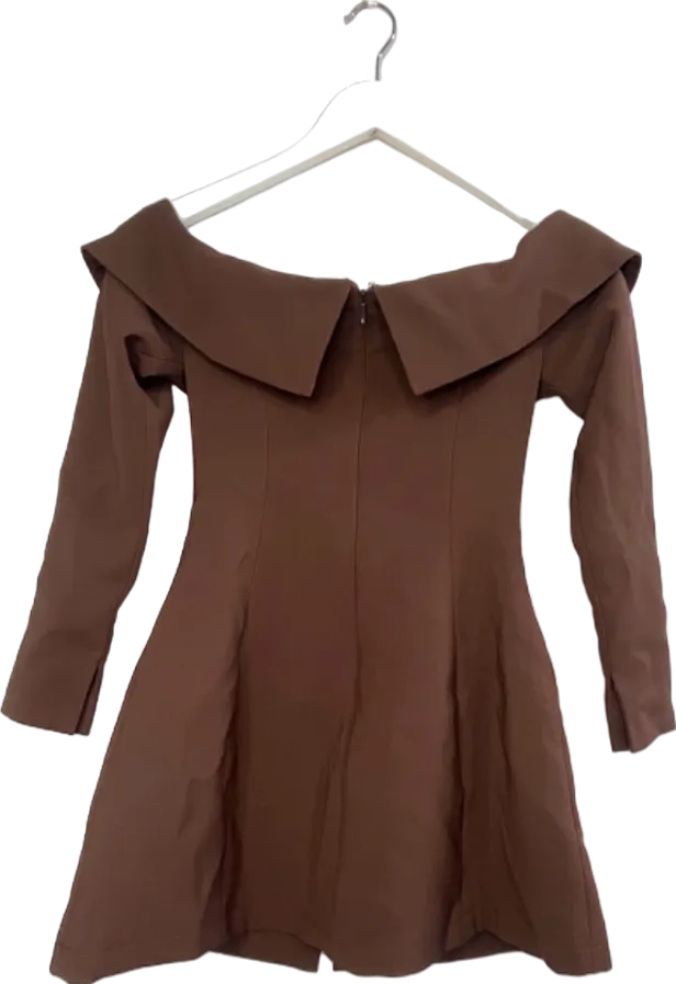 oddmuse Brown Fitted Coat UK XXS