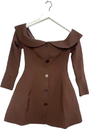 oddmuse Brown Fitted Coat UK XXS