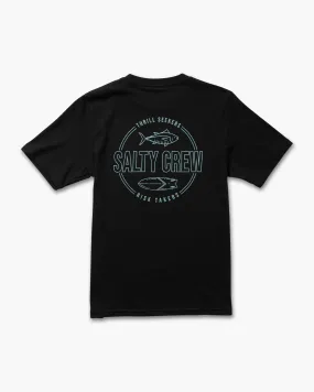 Outlined Boys Black S/S Tee