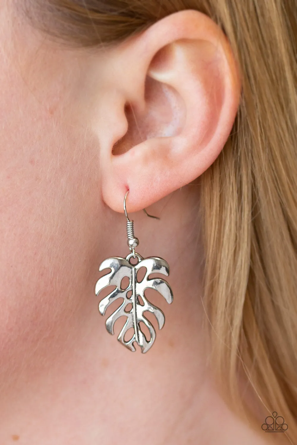 Paparazzi Desert Palms Silver Earrings