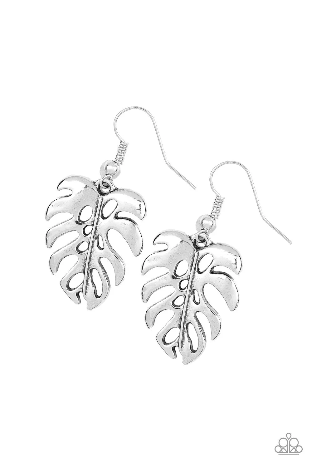 Paparazzi Desert Palms Silver Earrings