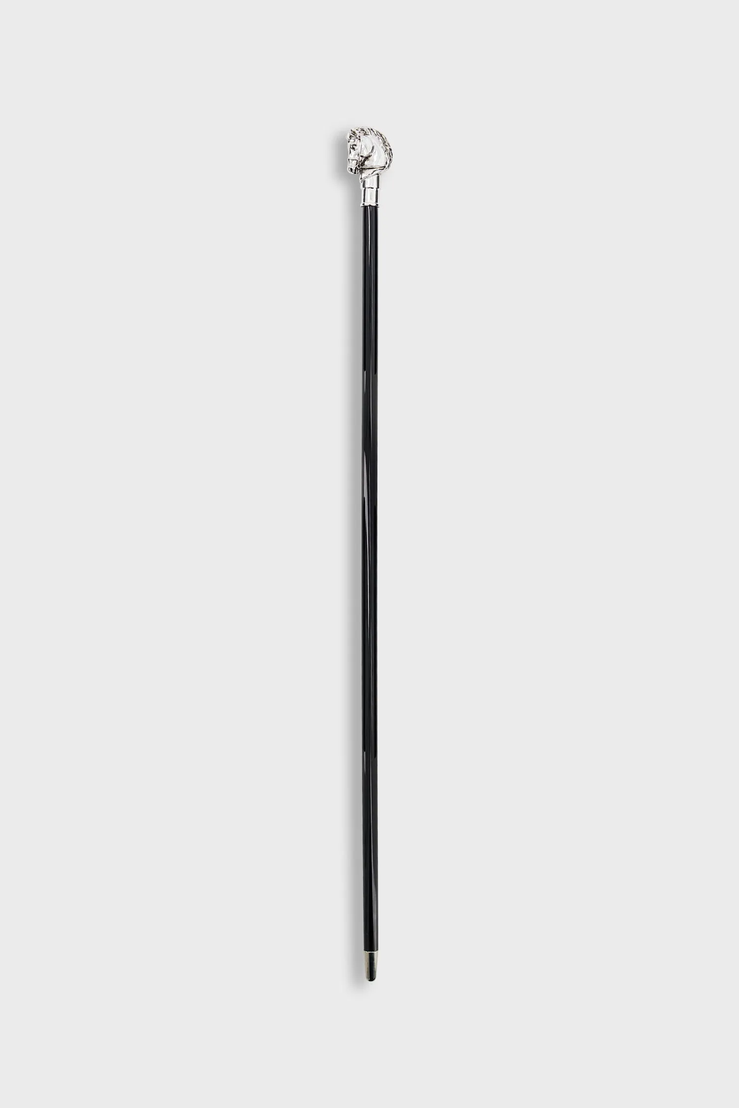 Pasotti Black/Silver Horse Cane