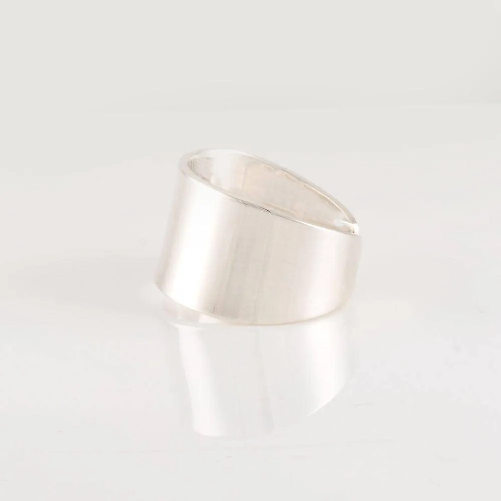 Personalised Sterling Silver Plain Cuff Ring