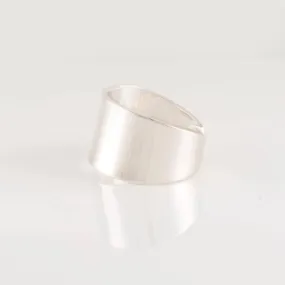 Personalised Sterling Silver Plain Cuff Ring