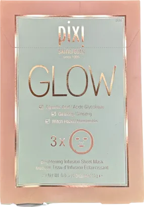 Pixi Glow Glycolic Acid Boost Sheet Mask (pack Of 3) 23g