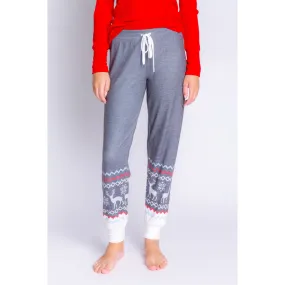 PJ Salvage Women's Family Fairisle Jammie Pants - CHARCOAL