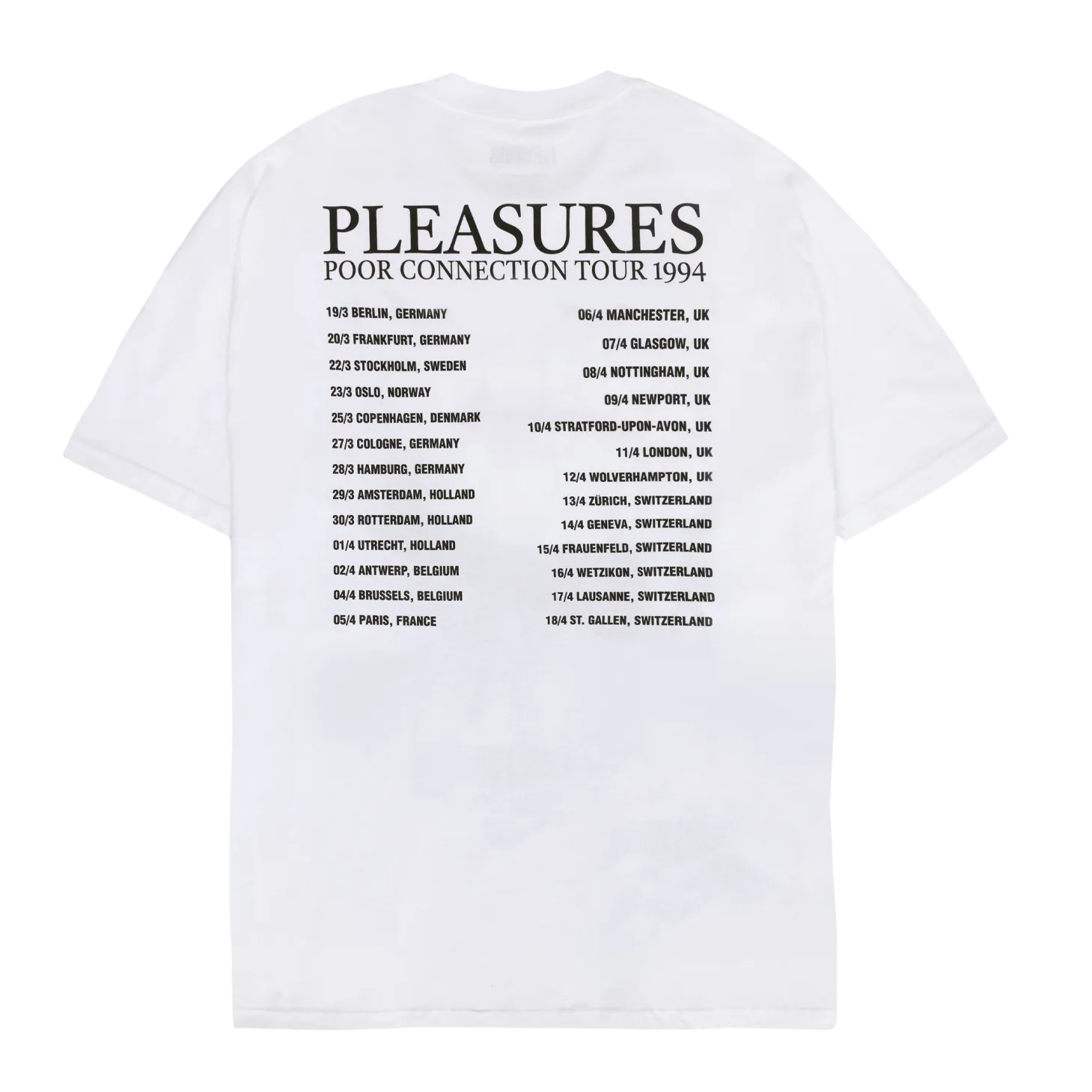 Pleasures Poor Connection SS Tee - White