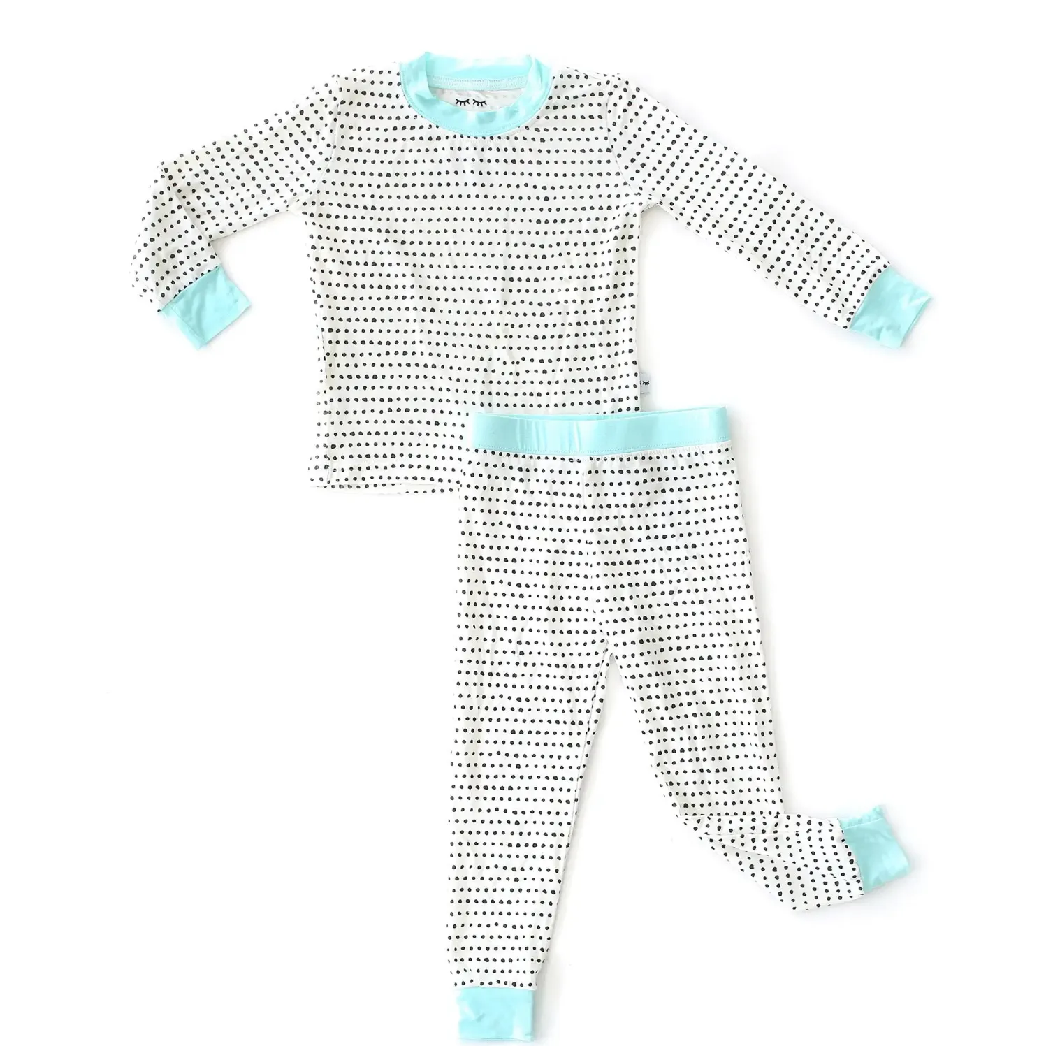 polka dot two-piece bamboo viscose pajama set