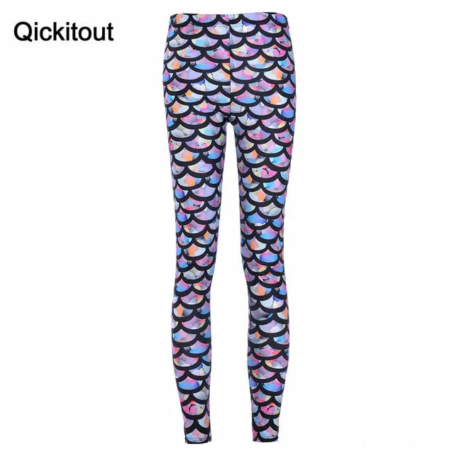 Qickitout Leggings Hot Print Clothing Women's Fashipn Digital Printing Adventure Time Bro Ball Leggings Montage Black Leggings